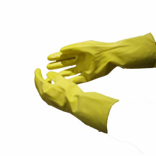 Guantes NMSAFETY de algodón forrados de látex amarillo